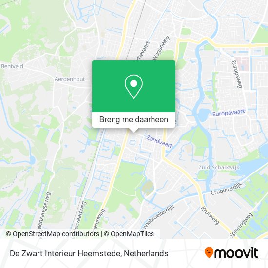 De Zwart Interieur Heemstede kaart