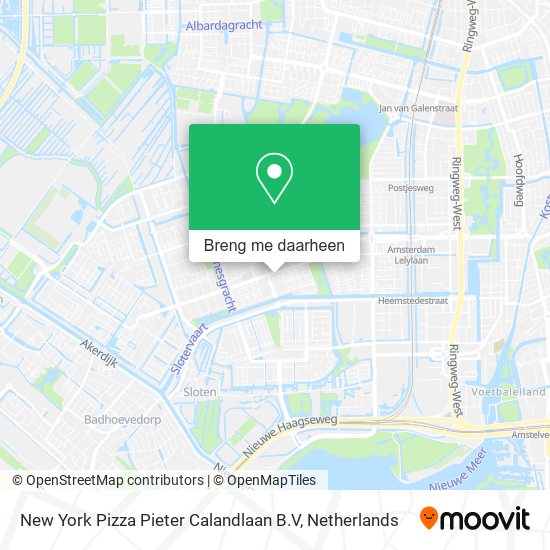 New York Pizza Pieter Calandlaan B.V kaart