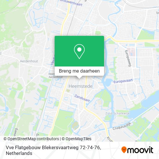 Vve Flatgebouw Blekersvaartweg 72-74-76 kaart