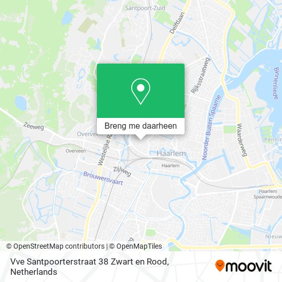 Vve Santpoorterstraat 38 Zwart en Rood kaart