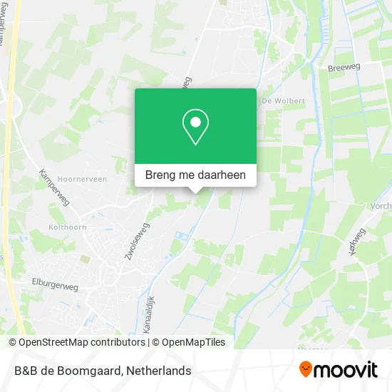 B&B de Boomgaard kaart