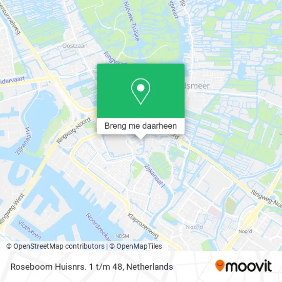 Roseboom Huisnrs. 1 t/m 48 kaart