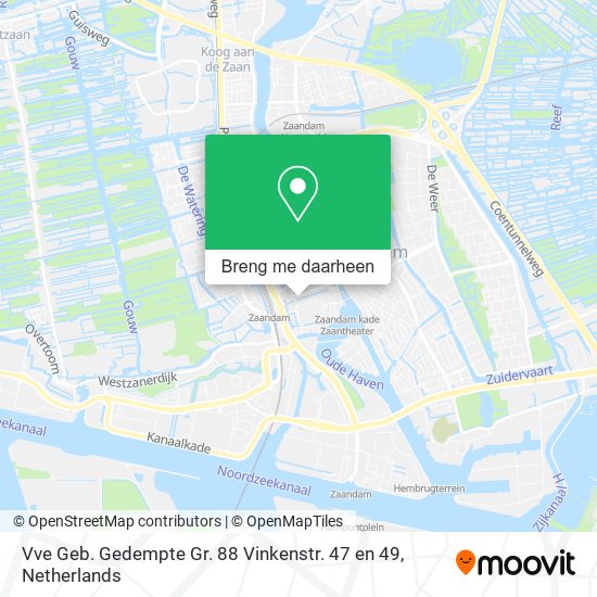 Vve Geb. Gedempte Gr. 88 Vinkenstr. 47 en 49 kaart