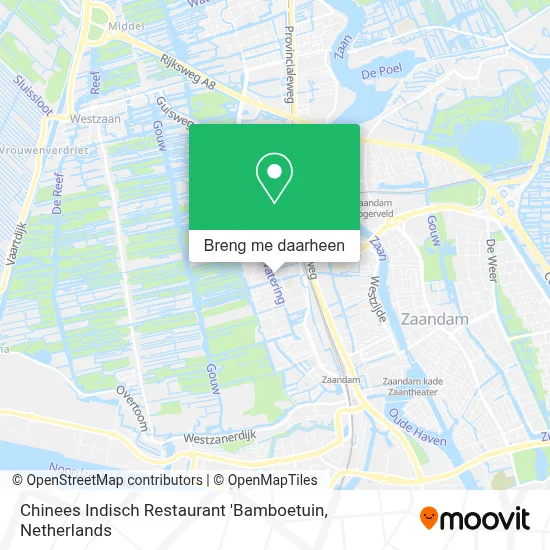 Chinees Indisch Restaurant 'Bamboetuin kaart