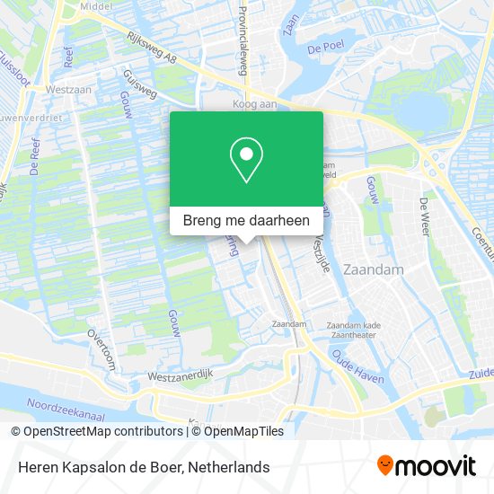 Heren Kapsalon de Boer kaart