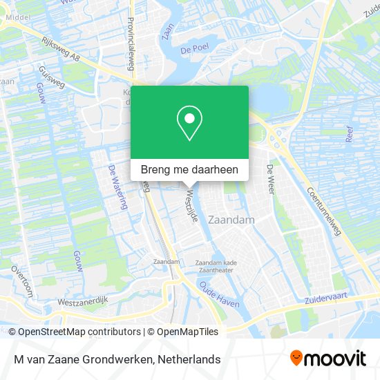 M van Zaane Grondwerken kaart