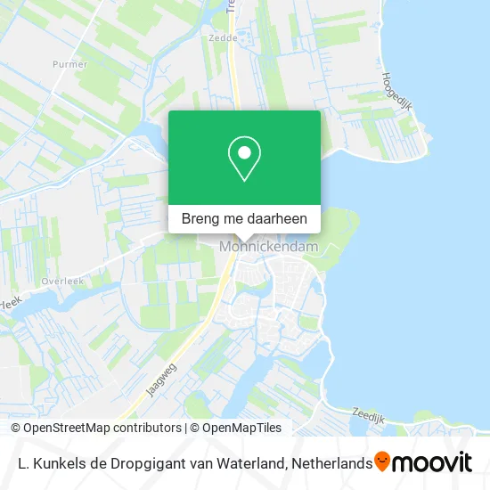 L. Kunkels de Dropgigant van Waterland kaart