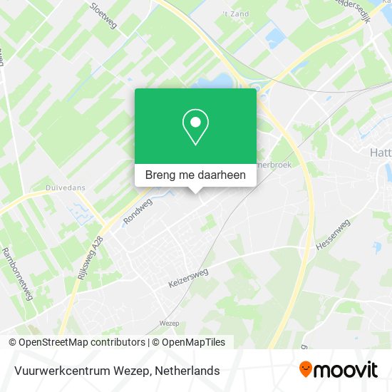 Vuurwerkcentrum Wezep kaart