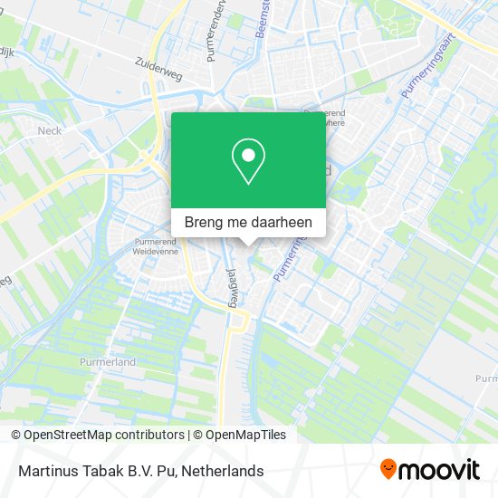 Martinus Tabak B.V. Pu kaart