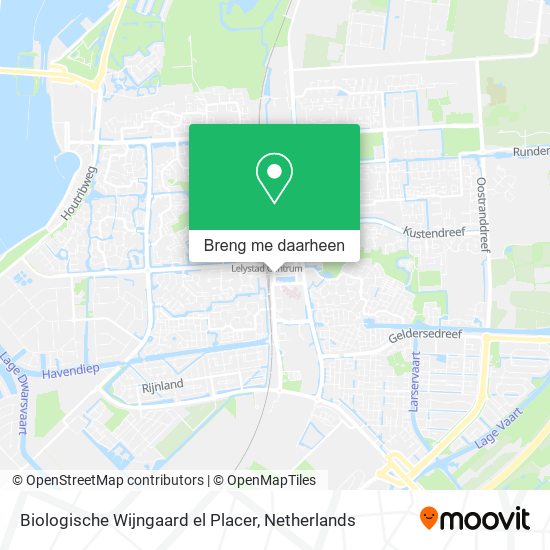 Biologische Wijngaard el Placer kaart