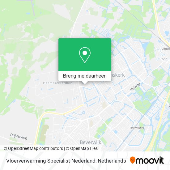 Vloerverwarming Specialist Nederland kaart