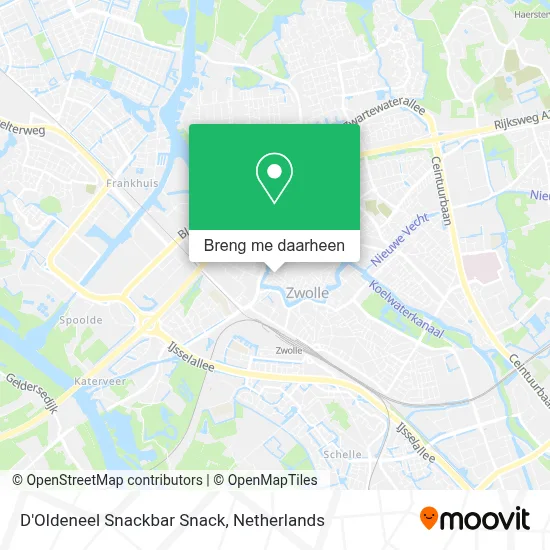 D'Oldeneel Snackbar Snack kaart