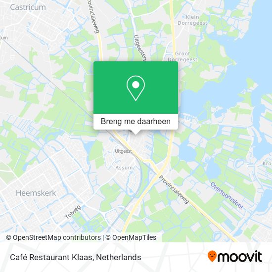 Café Restaurant Klaas kaart