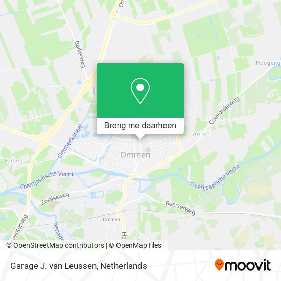 Garage J. van Leussen kaart
