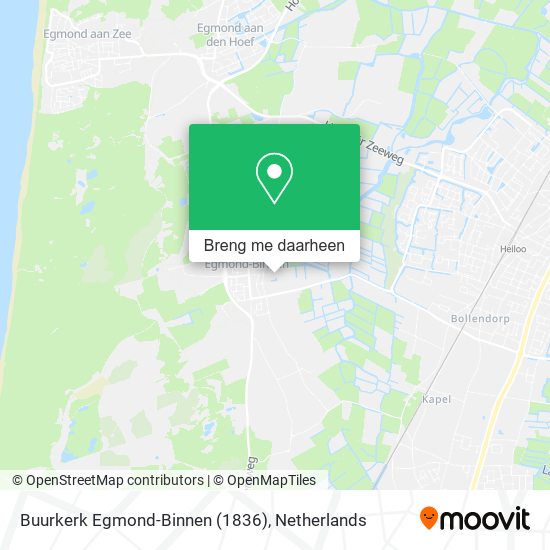 Buurkerk Egmond-Binnen (1836) kaart