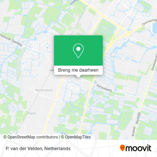 P. van der Velden kaart