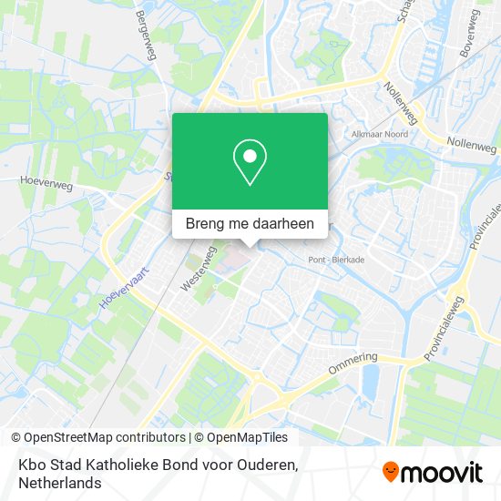 Kbo Stad Katholieke Bond voor Ouderen kaart