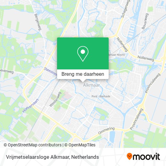 Vrijmetselaarsloge Alkmaar kaart