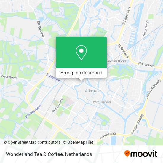 Wonderland Tea & Coffee kaart