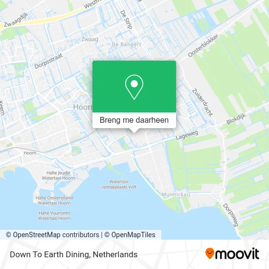 Down To Earth Dining kaart