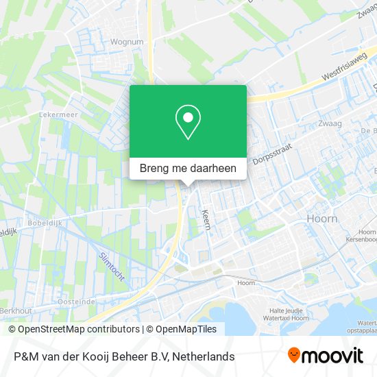 P&M van der Kooij Beheer B.V kaart