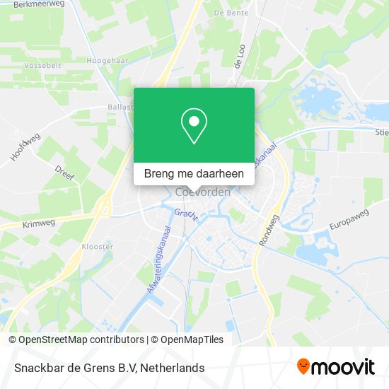 Snackbar de Grens B.V kaart