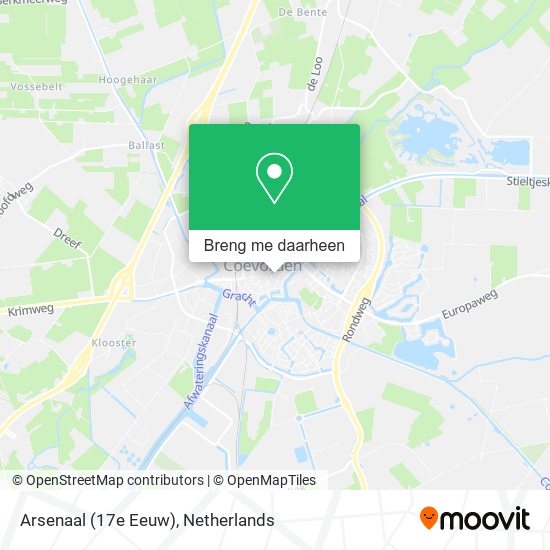 Arsenaal (17e Eeuw) kaart