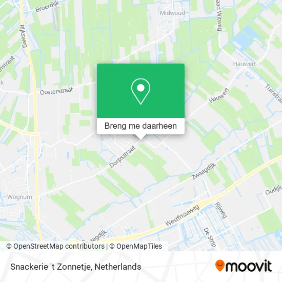 Snackerie 't Zonnetje kaart