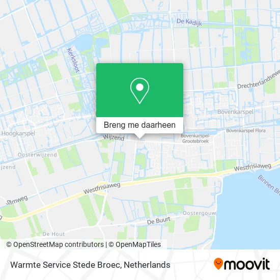 Warmte Service Stede Broec kaart