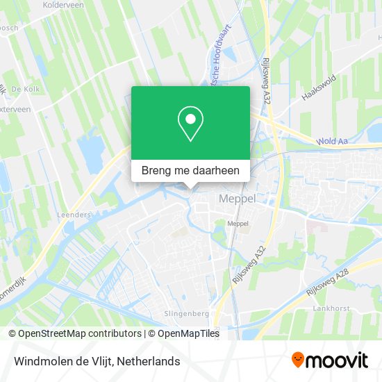 Windmolen de Vlijt kaart