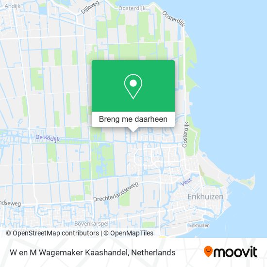 W en M Wagemaker Kaashandel kaart