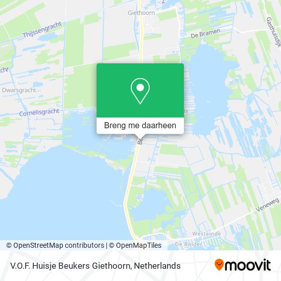 V.O.F. Huisje Beukers Giethoorn kaart