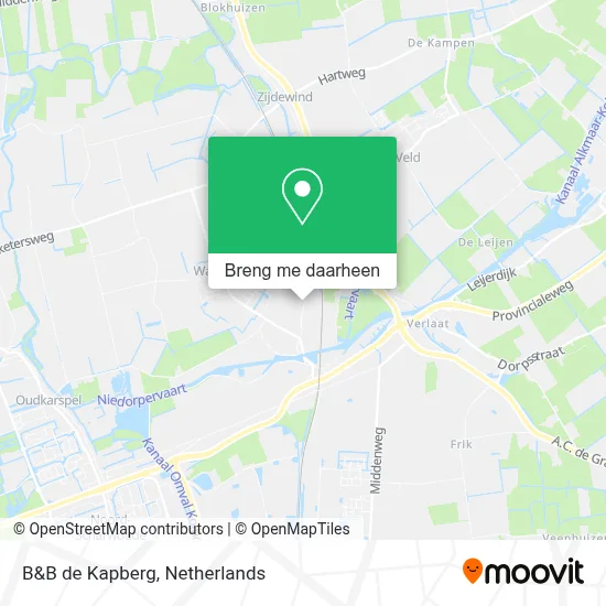 B&B de Kapberg kaart