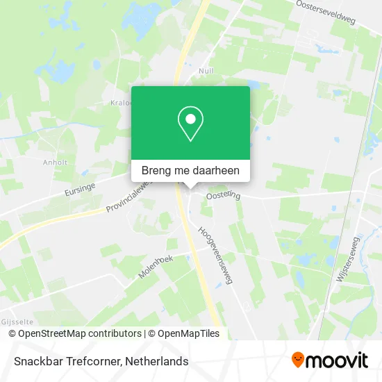 Snackbar Trefcorner kaart