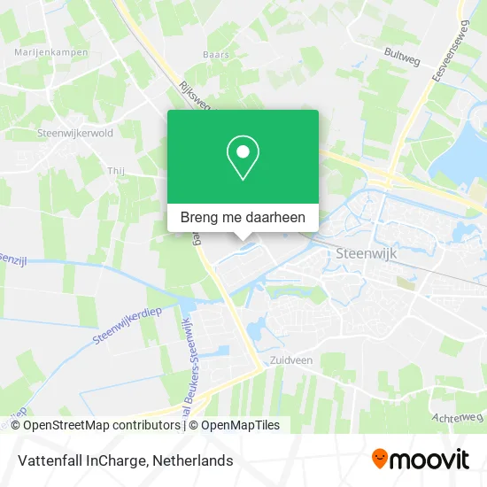 Vattenfall InCharge kaart