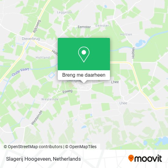 Slagerij Hoogeveen kaart