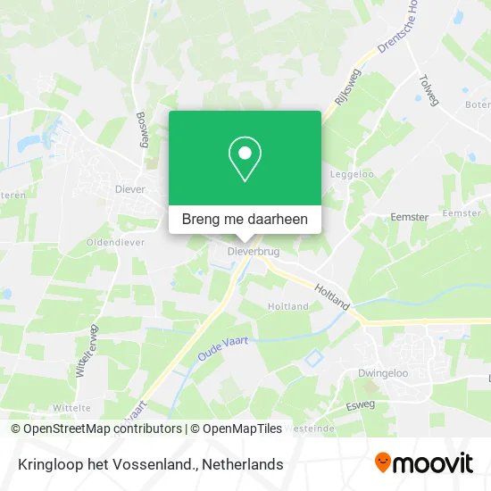 Kringloop het Vossenland. kaart