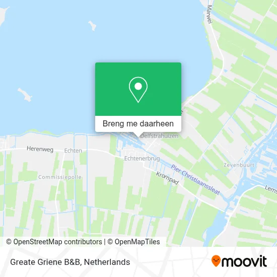 Greate Griene B&B kaart