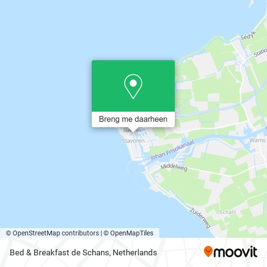 Bed & Breakfast de Schans kaart