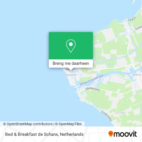 Bed & Breakfast de Schans kaart