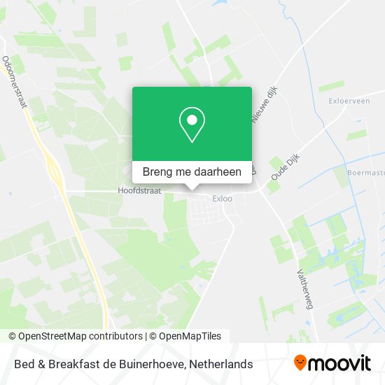Bed & Breakfast de Buinerhoeve kaart