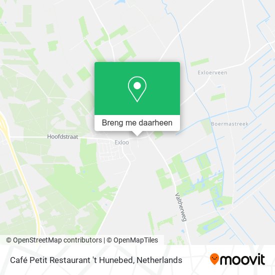 Café Petit Restaurant 't Hunebed kaart