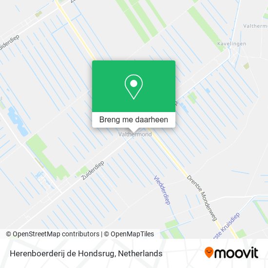 Herenboerderij de Hondsrug kaart