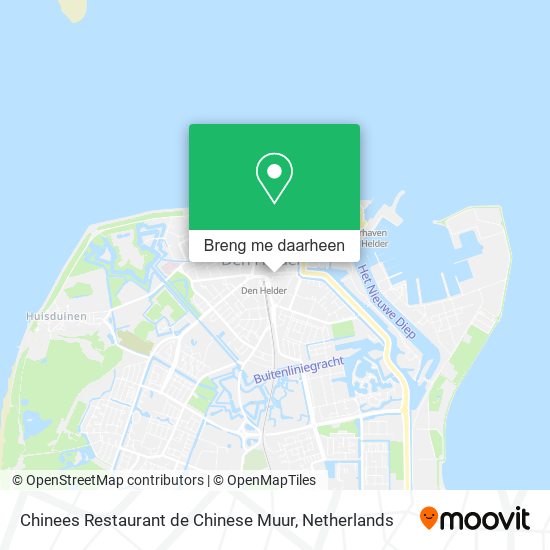 Chinees Restaurant de Chinese Muur kaart