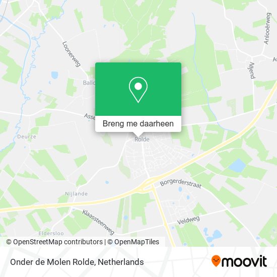 Onder de Molen Rolde kaart