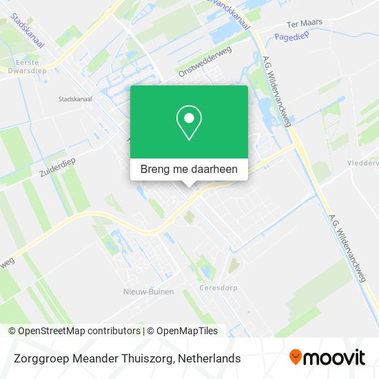 Zorggroep Meander Thuiszorg kaart