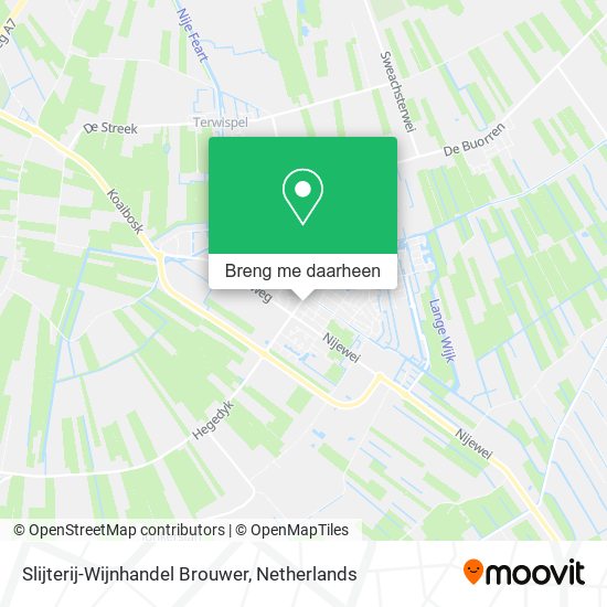 Slijterij-Wijnhandel Brouwer kaart