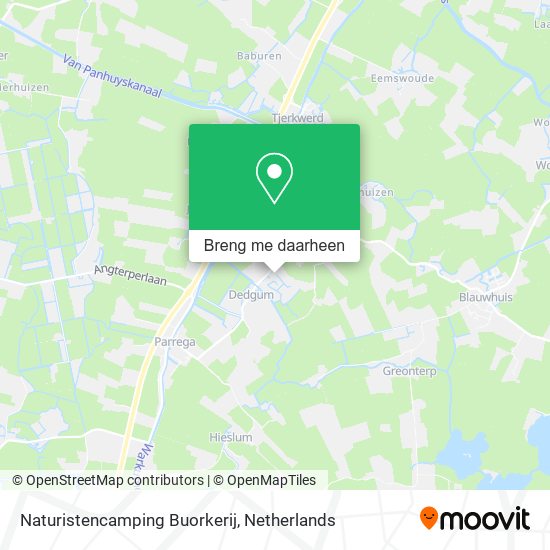 Naturistencamping Buorkerij kaart