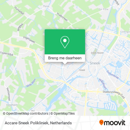 Accare-Sneek Polikliniek kaart