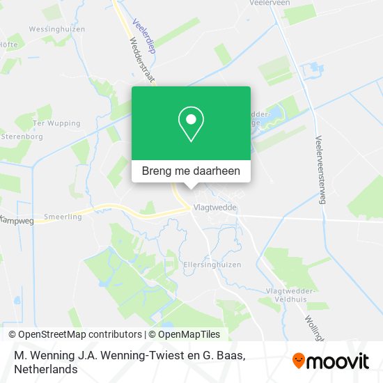 M. Wenning J.A. Wenning-Twiest en G. Baas kaart
